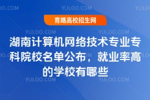 湖南计算机网络技术专业专科院校名单公布,就业率高的学校有哪些?