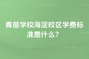 青苗学校海淀校区2026-2027学年学费标准是什么？