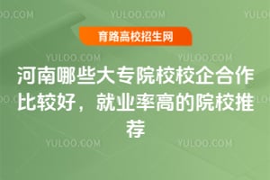 2025年河南哪些大专院校校企合作比较好,就业率高的院校推荐