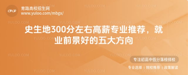 史生地300分左右高薪专业推荐