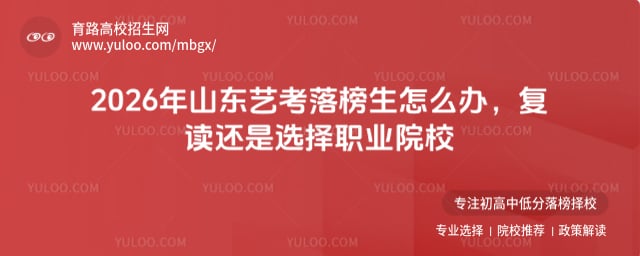 2026年山东艺考落榜生怎么办