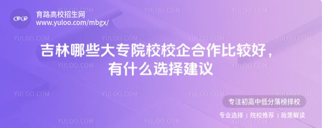 吉林哪些大专院校校企合作比较好