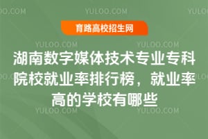 湖南数字媒体技术专业专科院校就业率排行榜,就业率高的学校有哪些?54