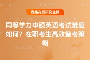 同等學力申碩英語考試難度如何？在職考生高效備考策略