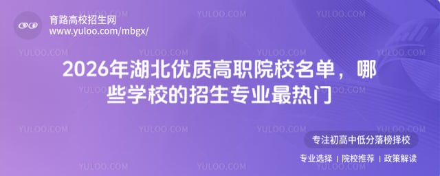 2026年湖北优质高职院校名单