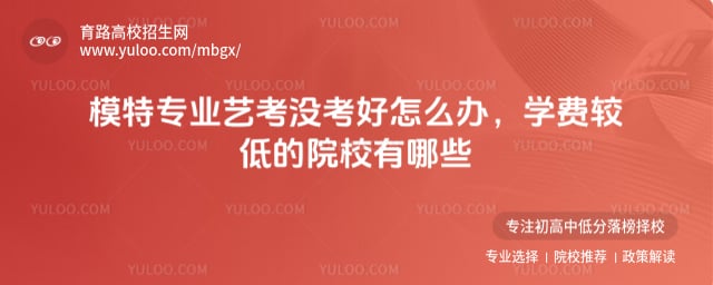 模特專業(yè)藝考沒考好怎么辦