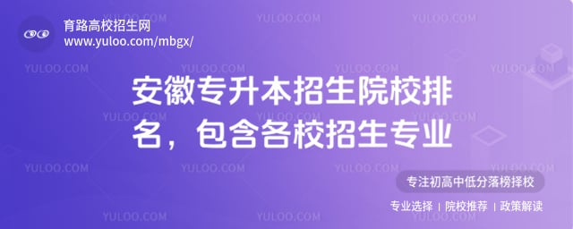 安徽专升本招生院校排名