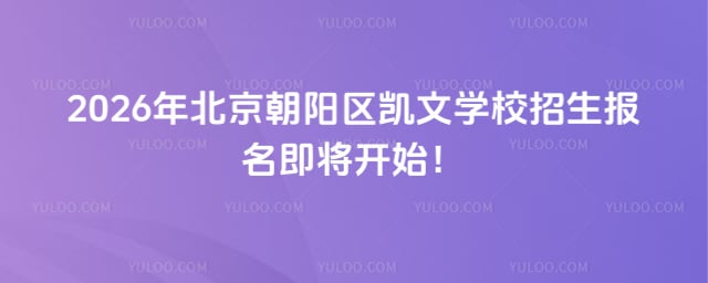 北京朝阳区凯文学校招生