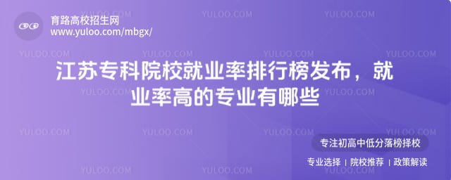 江苏专科院校就业率排行榜