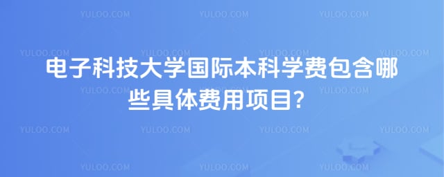 电子科技大学国际本科学费