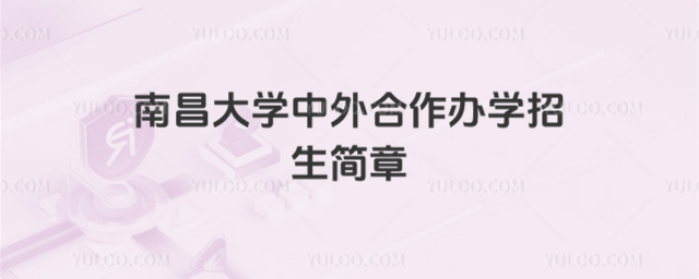 南昌大学中外合作办学招生简章