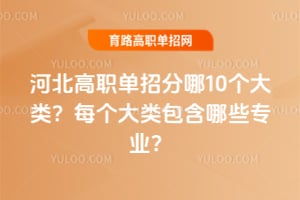 河北高职单招分哪10个大类？每个大类包含哪些专业？