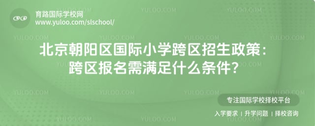 北京朝阳区国际小学跨区招生政策