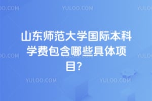 山东师范大学国际本科学费包含哪些具体项目？