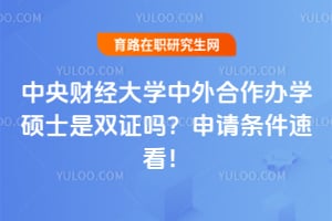 中央财经大学中外合作办学硕士是双证吗？2026年申请条件速看！