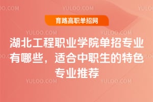 湖北工程职业学院单招专业有哪些？适合中职生的特色专业推荐