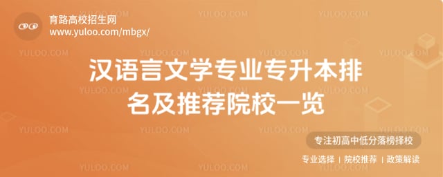 汉语言文学专业专升本排名