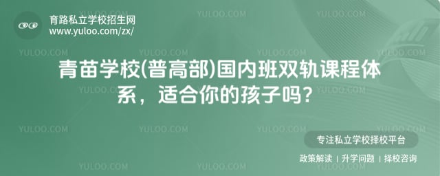 青苗学校(普高部)国内班双轨课程体系
