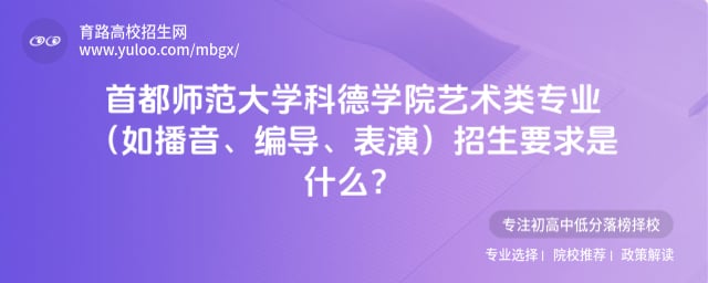 首都师范大学科德学院艺术类专业