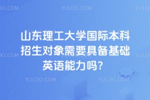 山东理工大学国际本科招生对象需要具备基础英语能力吗？