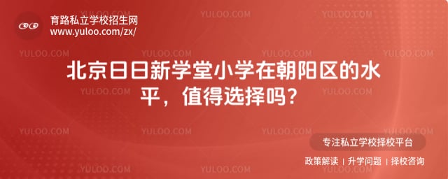 北京日日新学堂小学在朝阳区的水平