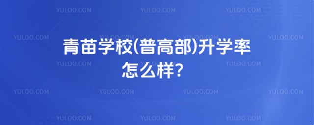 青苗学校(普高部)升学率