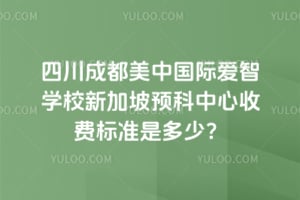 2026四川成都美中国际爱智学校新加坡预科中心收费标准是多少？