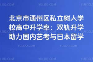 北京市通州区私立树人学校高中升学率：双轨升学助力国内艺考与日本留学