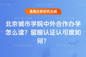 北京城市学院中外合作办学怎么读？2026年留服认证认可度如何？