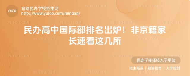 民办高中国际部排名