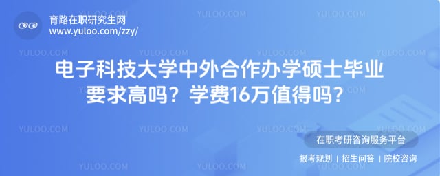 电子科技大学中外合作办学硕士毕业要求高吗