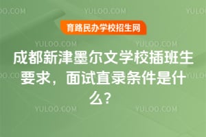 2026年成都新津墨尔文学校插班生要求，面试直录条件是什么？
