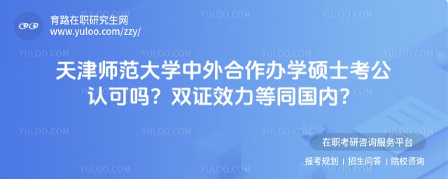 天津师范大学中外合作办学硕士考公认可吗