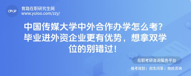 中国传媒大学中外合作办学怎么考