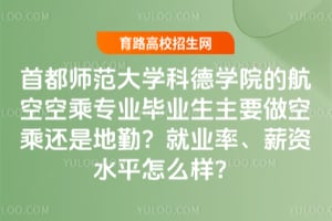 首都师范大学科德学院的航空空乘专业毕业生主要做空乘还是地勤？就业率、薪资水平怎么样？