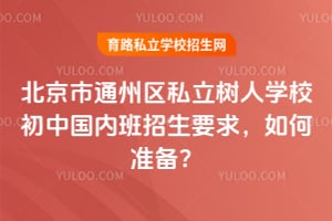 北京市通州区私立树人学校初中国内班招生要求，如何准备？