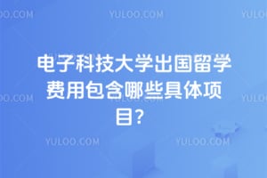 2026年电子科技大学出国留学费用包含哪些具体项目？