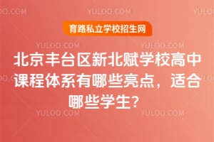 2026年北京丰台区新北赋学校高中课程体系有哪些亮点,适合哪些学生?