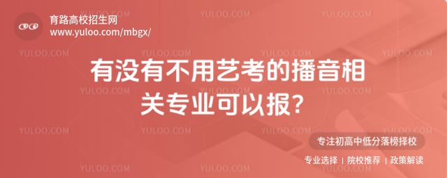 不用艺考的播音相关专业