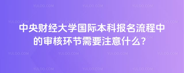 中央财经大学国际本科报名流程