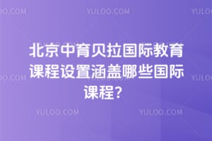 北京中育贝拉国际教育课程设置涵盖哪些国际课程？