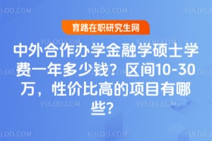 中外合作办学金融学硕士学费一年多少钱?2026年区间10-30万,性价比高的项目有哪些?
