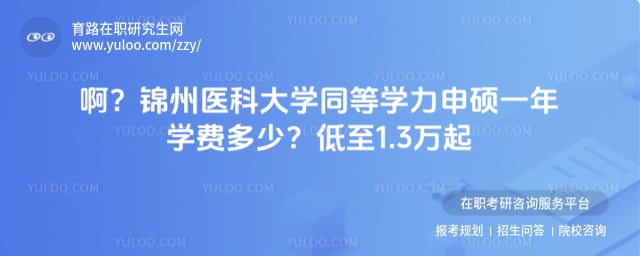 锦州医科大学同等学力申硕一年学费多少