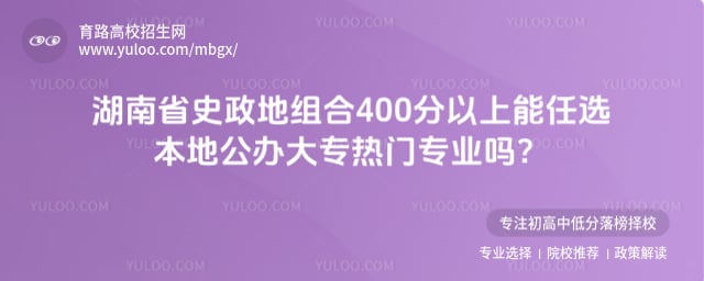 湖南省史政地组合400分大专