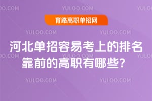河北单招容易考上的排名靠前的高职有哪些?