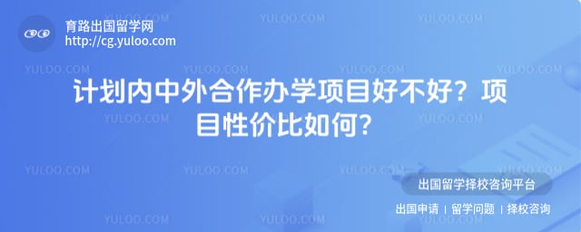 计划内中外合作办学项目好不好