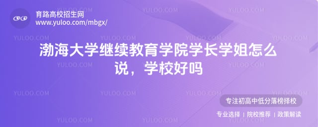 渤海大学继续教育学院学长学姐怎么说