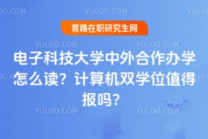 电子科技大学中外合作办学怎么读？2026计算机双学位值得报吗？