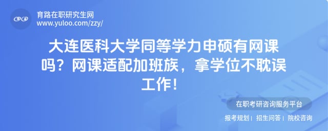 大连医科大学同等学力申硕有网课吗