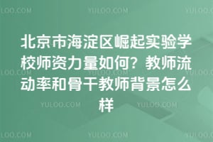 北京市海淀区崛起实验学校师资力量如何？教师流动率和骨干教师背景怎么样